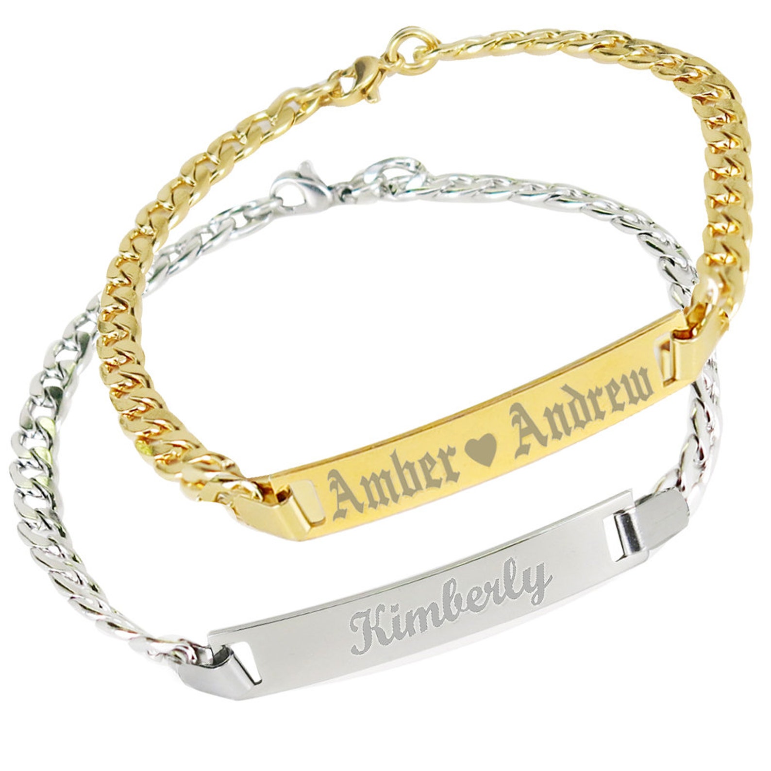 Custom Gold Bracelet MenEngraved bracelet Name Bracelet Men Etsy