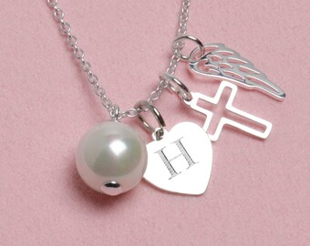 925 Sterling Silver Angel Wing Necklace Memorial Necklace  Personalized Sympathy Gift, Loss of Loved one Necklace Angel Wings Jewelry Gift