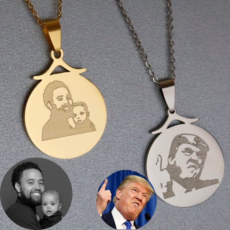 Memorial Photo Necklace,Custom Picture Necklace,Personalized Photo Necklace,Portrait Necklace. Photo Necklace