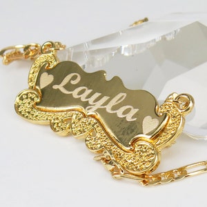Personaliseer naamketting, Carrie ketting, naamketting, naamketting, gouden naamketting voor vrouw en man, persoonlijke ketting