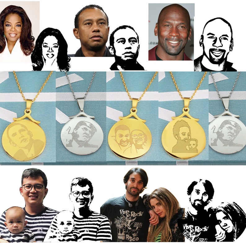 Memorial Photo Necklace,Custom Picture Necklace,Personalized Photo Necklace,Portrait Necklace. Photo Necklace