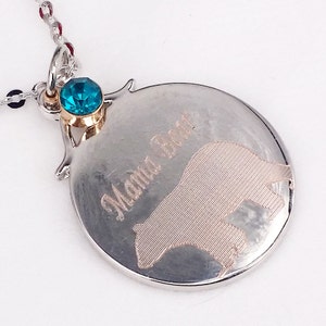 Mama Bear Necklace Mothers Day gift Momma bear necklace personalized established year golden mama necklace bear necklace mom gift mama gift