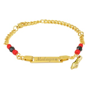 Azabache Babyarmband, Gepersonaliseerde Azabache armband, Babyarmband, mal de ojo bebe
