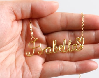 Wire Name Necklace - Etsy