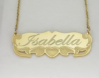 Personalized Name Necklace, Custom Name Necklace, Name Necklace Gold, Name Chain Necklace, Name Plate Necklace, Customize Necklace for Girl