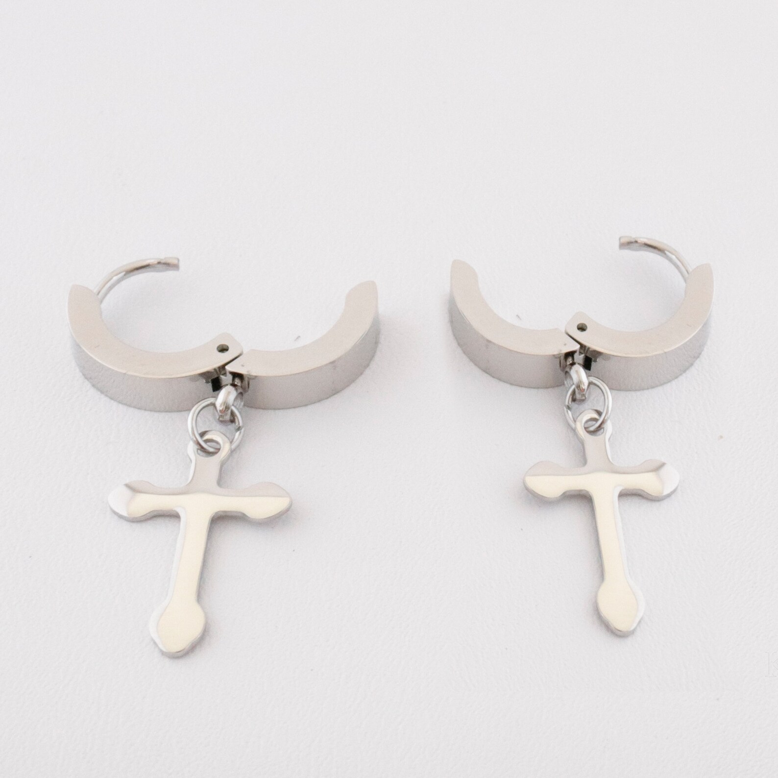 Hoop earrings for men with cross Clearance