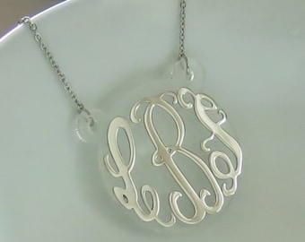 Collar de monograma, joyería personalizada, collar inicial, personalizado, joyería de monograma, monograma, collar de nombre, collar de letras