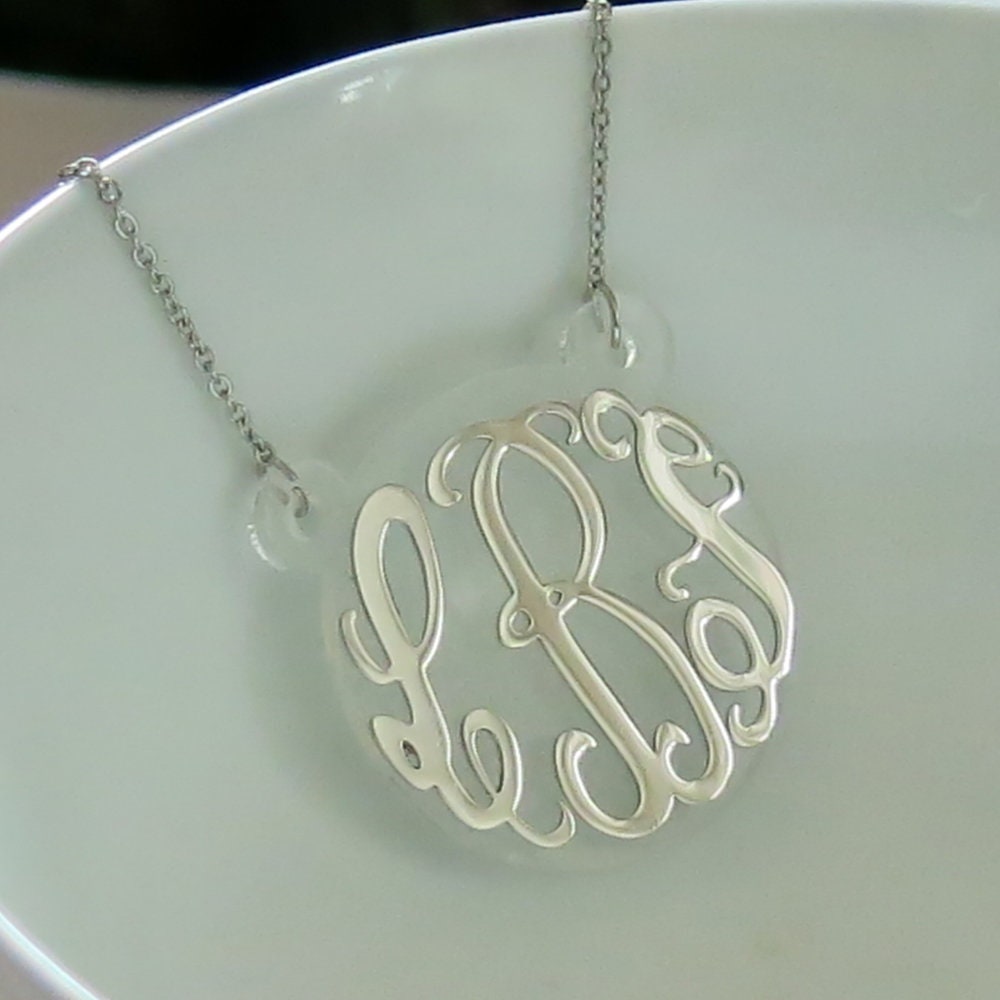 Monogram Necklaces and Pendants for Sale