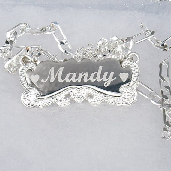 Collar Con Nombre Personalizado en Plata Niña