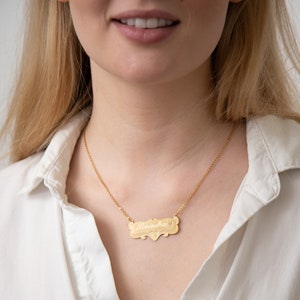 Personalized Necklace, Tiny Gold Name Necklace,Name Necklace,Custom Name Necklaces,Name Jewelry,Personalized Name Plate,Jewelry  Bridesmaid