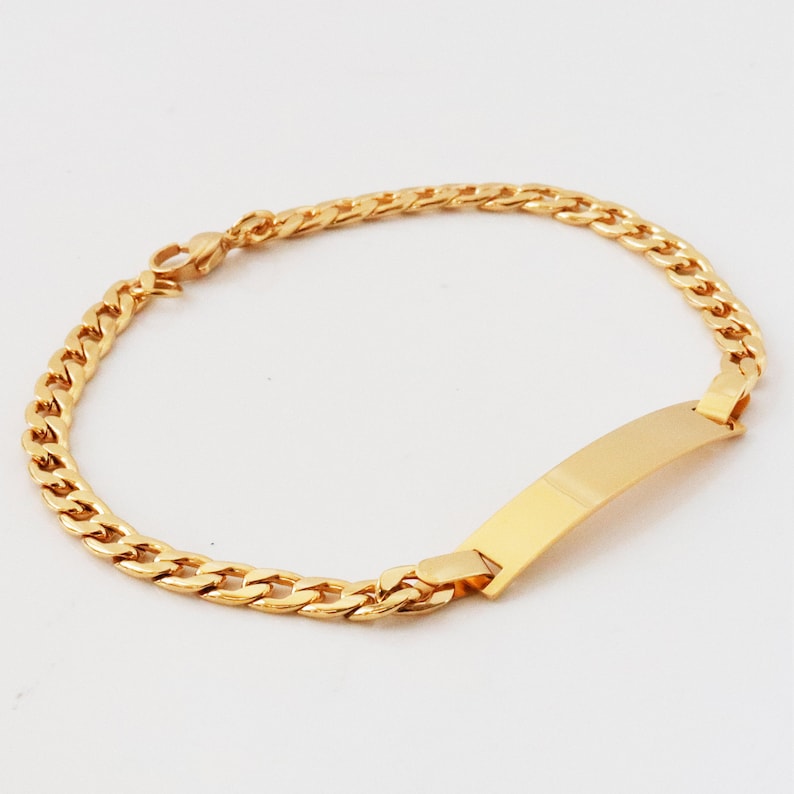 Custom Gold Bracelet Menengraved Bracelet Name Bracelet Men Etsy