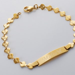 Personalized Gold Bracelet,Ladies Bracelet, Custom Engraved Bracelet, Gold ID Bracelet, Women&#39;s Bracelet, Mom&#39;s Gift, Girl&#39;s Gift 22b5
