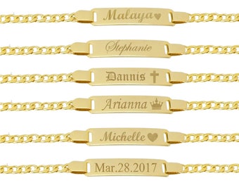 Gold Baby Bracelet ,Baby Bracelet, Personalize Baby Bracelet, Baby Gold  Bracelet,  Baby ID Bracelet, Baby Jewelry, Gold Fill Bracelet