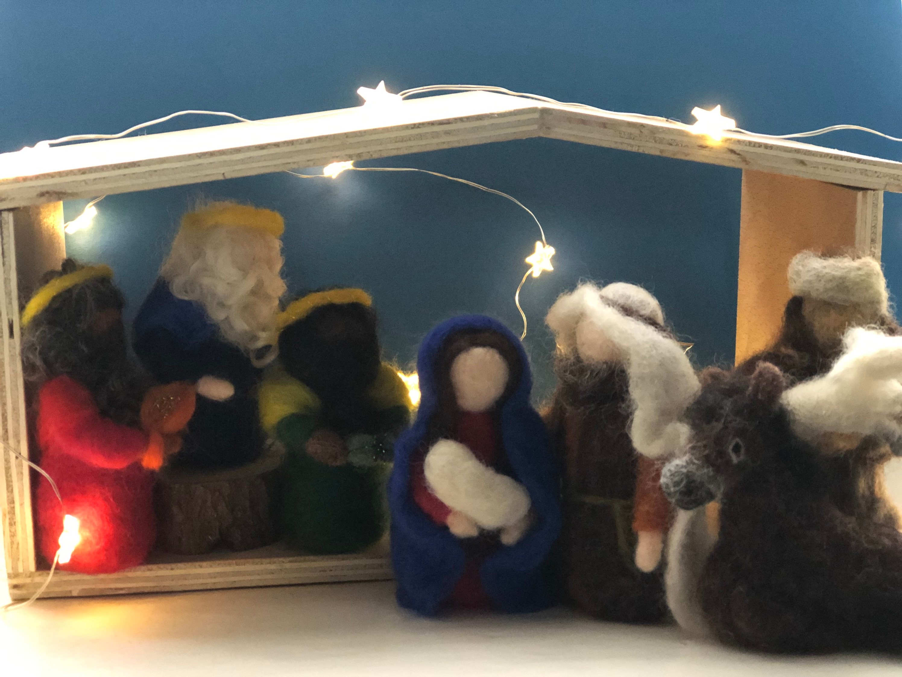 Needle feltedNativity SetNativityWaldorf Angelwool soft sculpture