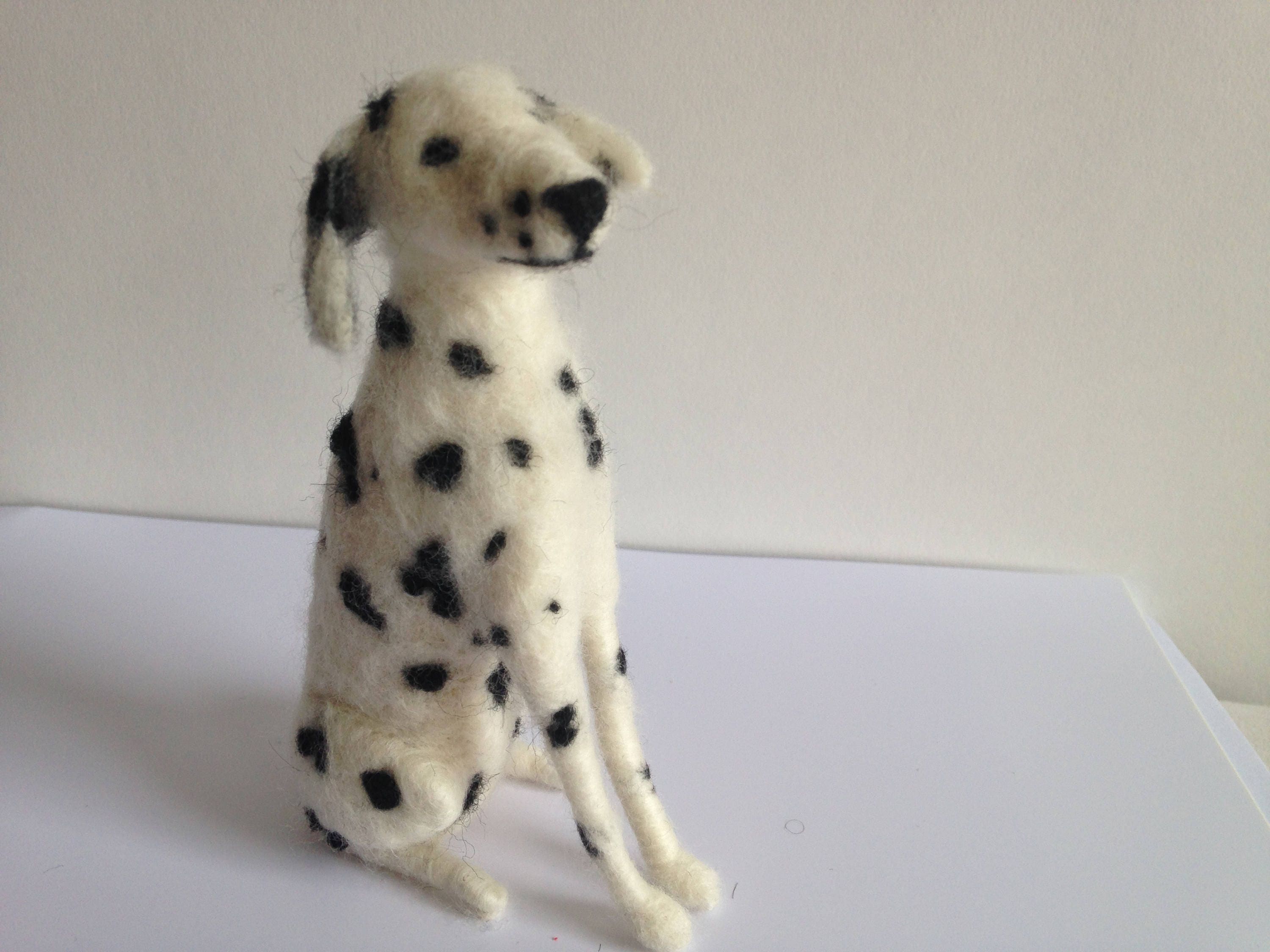 Handmade Needle Felted Dalmatian Etsy