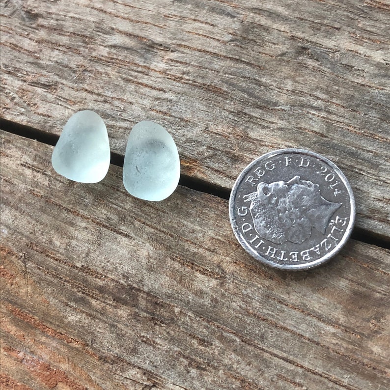 unique earrings Sea Glass Earrings Moray Firth sea glass recycled Lockdown present sea foam Scottish sea glass earrings Cullen beach
