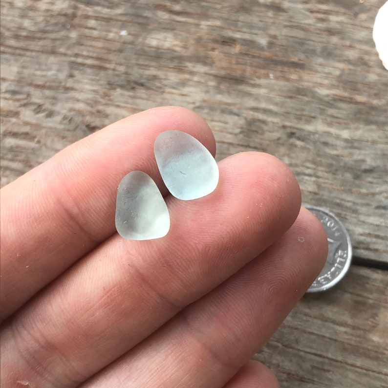 unique earrings Sea Glass Earrings Moray Firth sea glass recycled Lockdown present sea foam Scottish sea glass earrings Cullen beach
