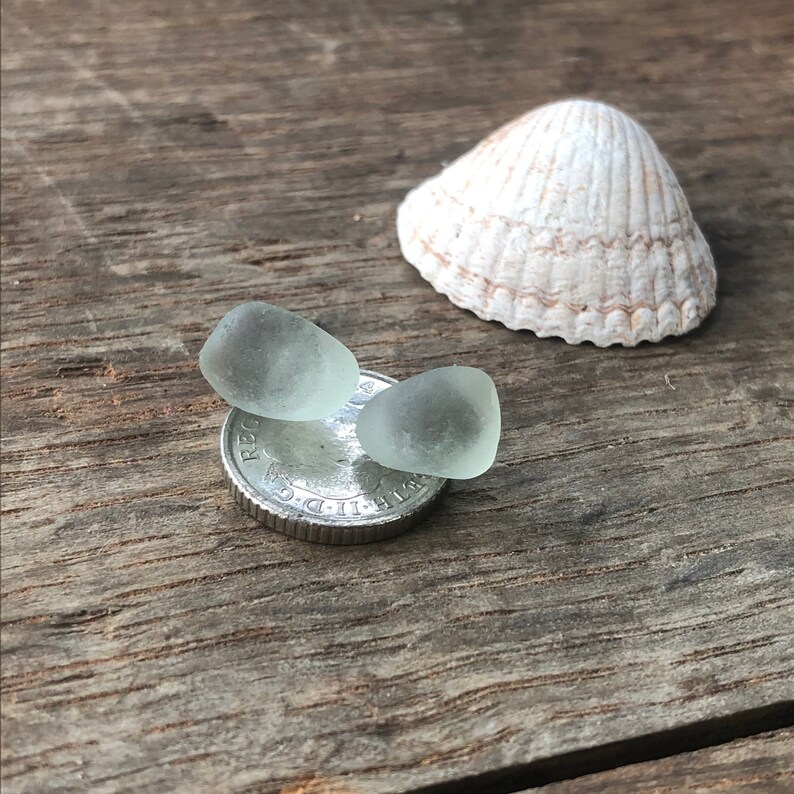 unique earrings Sea Glass Earrings Moray Firth sea glass recycled Lockdown present sea foam Scottish sea glass earrings Cullen beach