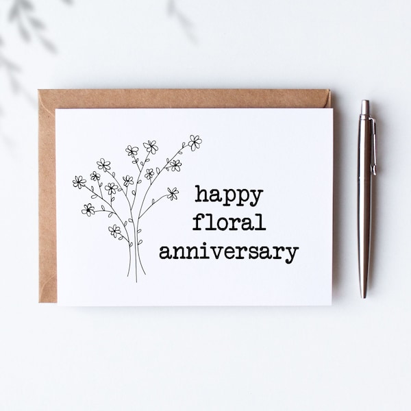 4 Year Anniversary Gift for Husband 4 Year Anniversary Card 4th Anniversary Gifts for Men 4th Anniversary Gifts for Wife Flower Anniversary
