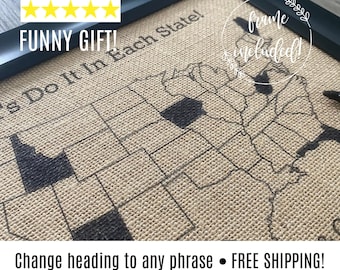 Anniversary Gift for Him | Couples Travel Map | Cotton Anniversary Gift for Couple | Second Anniversary Gift | Two Year Anniversary Gift