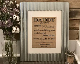 Loss Of Daddy Father For Man Woman Gift Dad Gifts Memorial Keepsake Sympathy