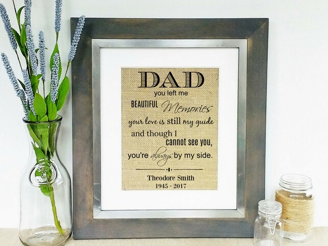 loss of father in memory of dad sympathy gifts death of etsy