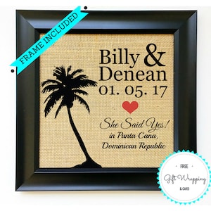 Beach Engagement Gifts - Engaged on Beach Gift Ideas - Gift for Engaged Couple - Engagement Gifts for Couple - Anniversary Gift for Husband