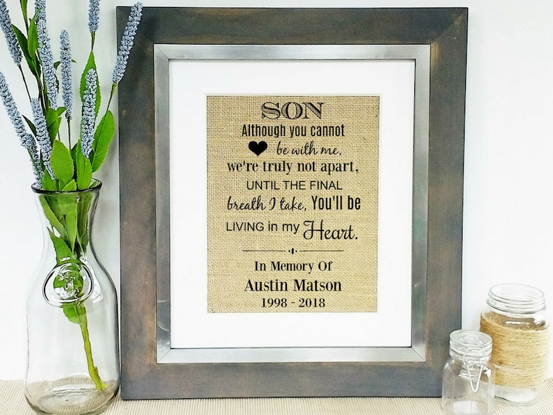 LOSS OF SON Death of Son Child Gift for Parents Sympathy Gift Etsy