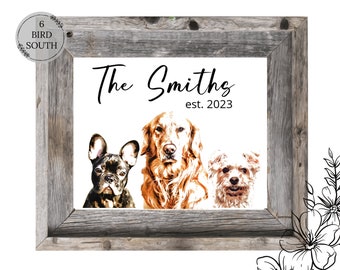 Pet painting, Pet portrait, Watercolor pet painting, Custom dog portrait, Custom pet Portrait, Pet gift, Dog Painting, Pet Memorial Gifts