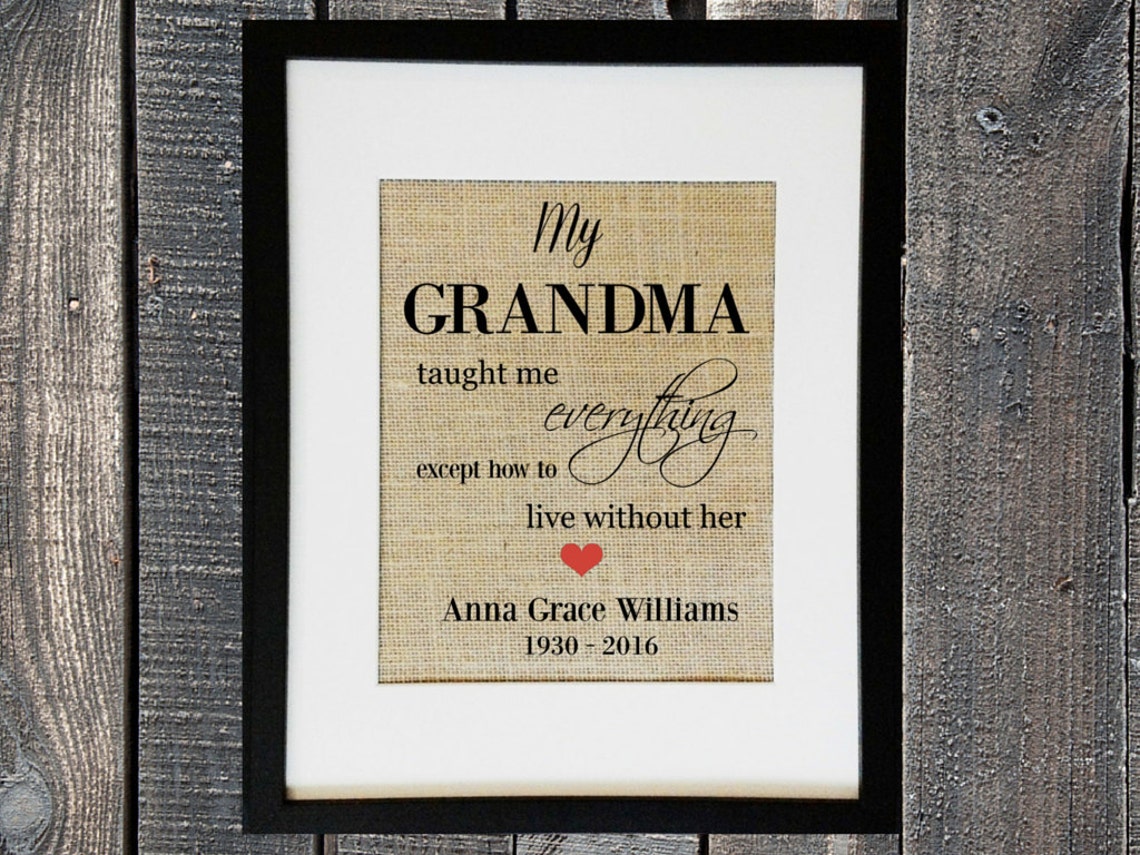 LOSS OF GRANDMA Sympathy Gifts Sympathy Gift for Death of - Etsy Canada