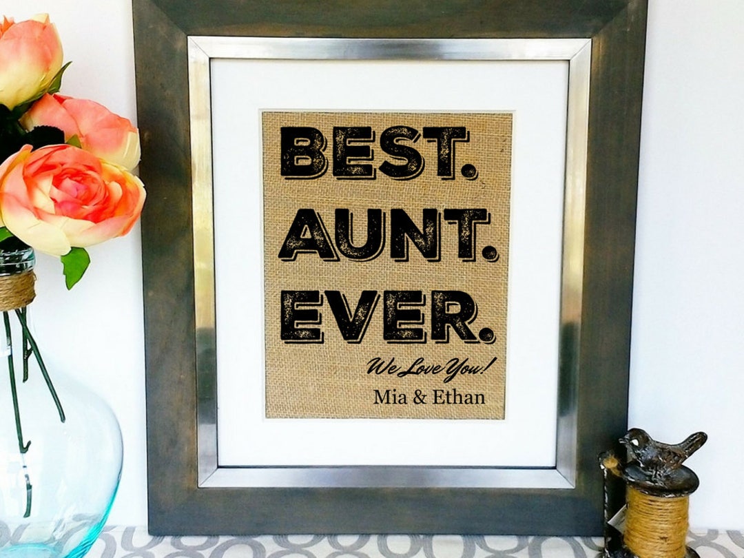 AUNT Gift Unique Best Aunt Ever Gifts From Niece Nephew Birthday