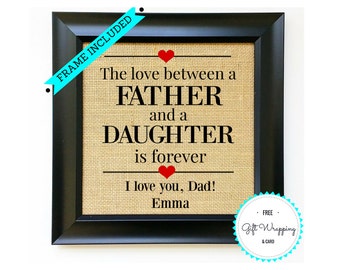 FRAME INCLUDED Father's Day Gift Fathers Day Gifts from Daughter Group Daughters Children Gift for Dad Father Present Unique Gift Ideas