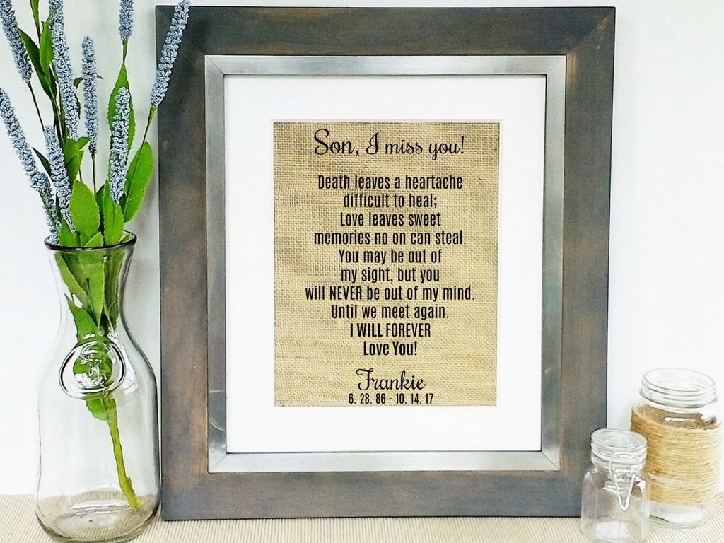 LOSS OF SON Sympathy Gift Memorial Gift Son Death of Son Etsy