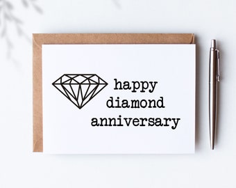 60th Anniversary Gift for Parents 60 Year Anniversary Card 60 Year Anniversary Gift Couple 60 Year Diamond Wedding Anniversary Gifts