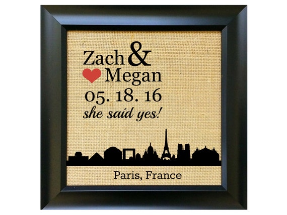 International Engagement Gifts for Couple 10 Major Romantic Cities  Destination Wedding Gift for Couples Engaged in Paris She Said Yes 