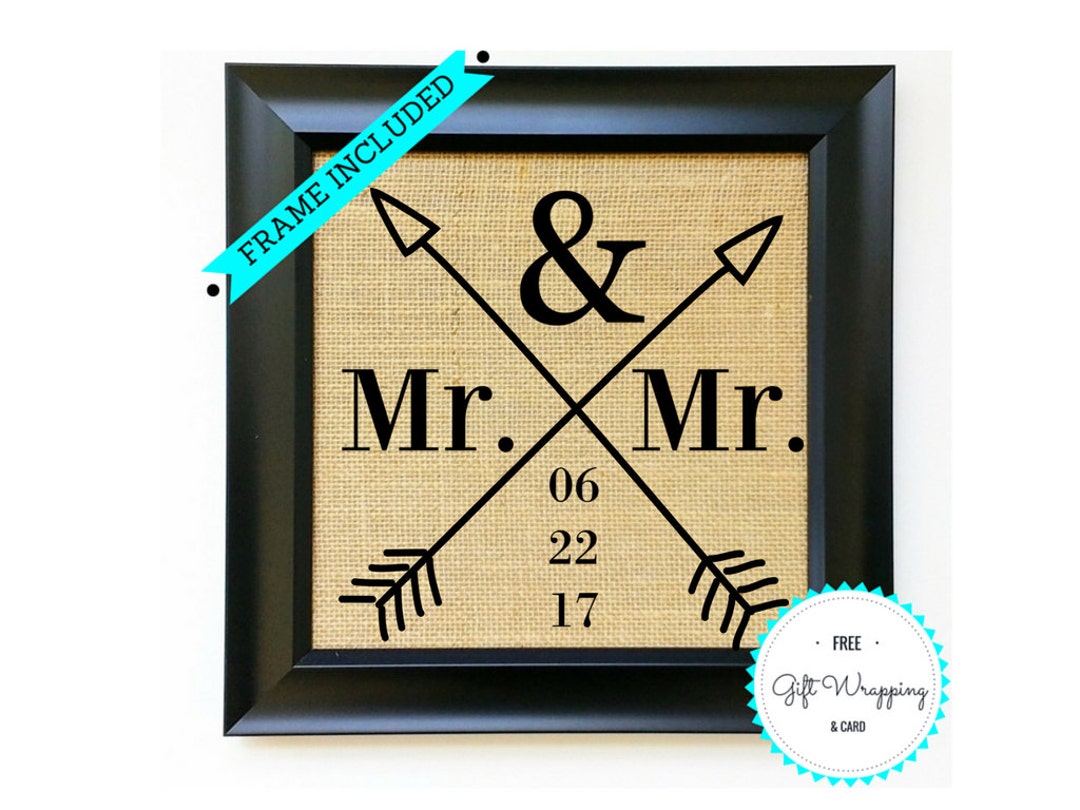 FRAME INCLUDED Gay Marriage Lesbian Wedding Gift Modern photo