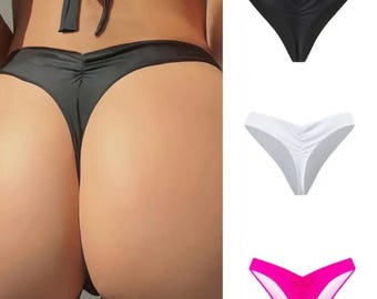 Cheeky Bikini Bottom Seamless Swimsuit Swimwear Women Fashion Brazilian Trendy Beachwear Bathing Suit Spring Break Active Sale Suits KatCow