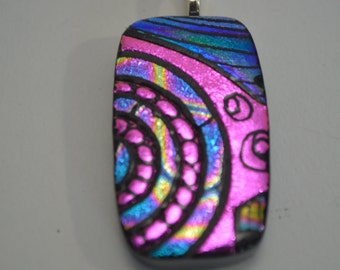 Dichroic Fused Glass Pendant