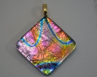 Dichroic Fused Glass Pendant