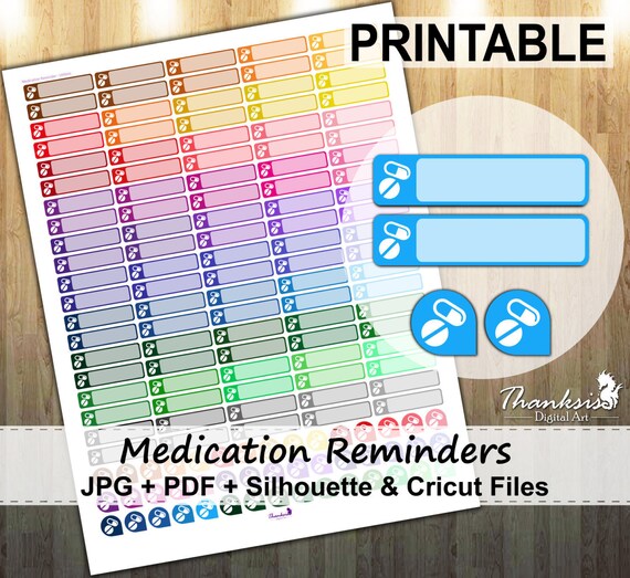 70 sale medication reminders printable planner stickers