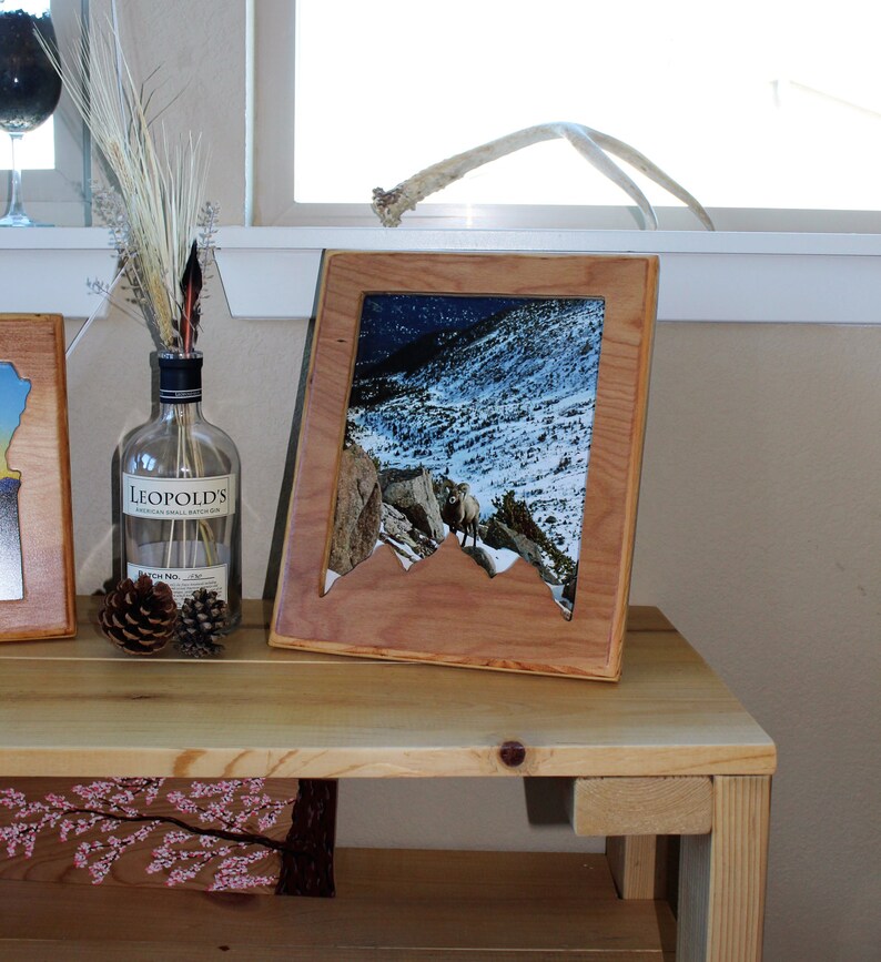 8x10 Wooden Mountains Picture Frame Etsy