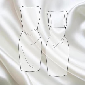 Bias Cut Dress Sewing Pattern PDF | Backless Midi Dress Pattern | Digital Sewing Pattern | Elegant Slip Dress | DIY Dressmaking Pattern