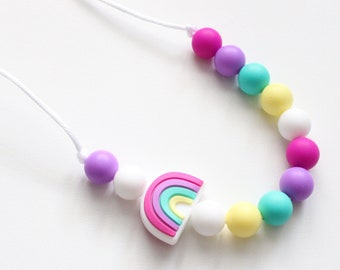 KIDS NECKLACE  - Rainbow Necklace, Children's jewelry - Little girl necklace, Little boy necklace  Child Sensory Autism ADHD