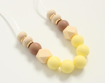Silicone Nursing Necklace: True Spring colour palette Sensory necklace New Mum Gift