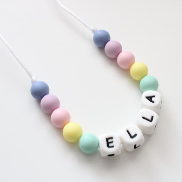 KIDS NECKLACE - Bijoux pour enfants arc-en-ciel personnalisés - Collier petite fille, Collier petit garçon Enfant Autisme sensoriel TDAH