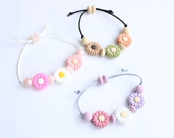 Adjustable Silicone Daisy Bracelet: Sensory Fidget, Kids & Adults
