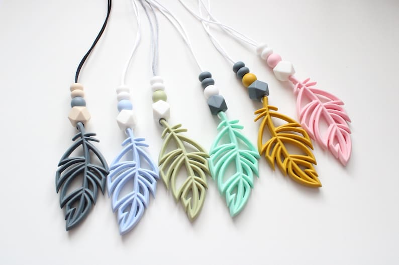 Silicone Leaf nursing necklace