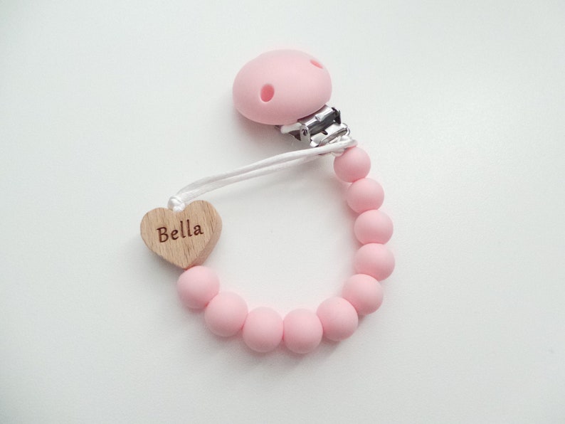 Personalised Engraved heart dummy clip