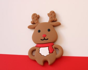 Christmas Reindeer Silicone Teether Toy
