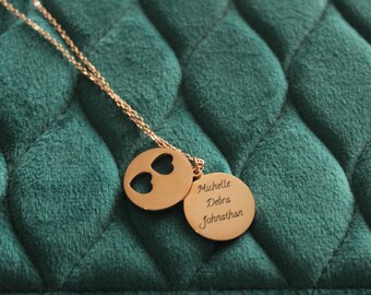 Personalised Rose Gold Name Necklace Engraved Stainless Steel Keepsake